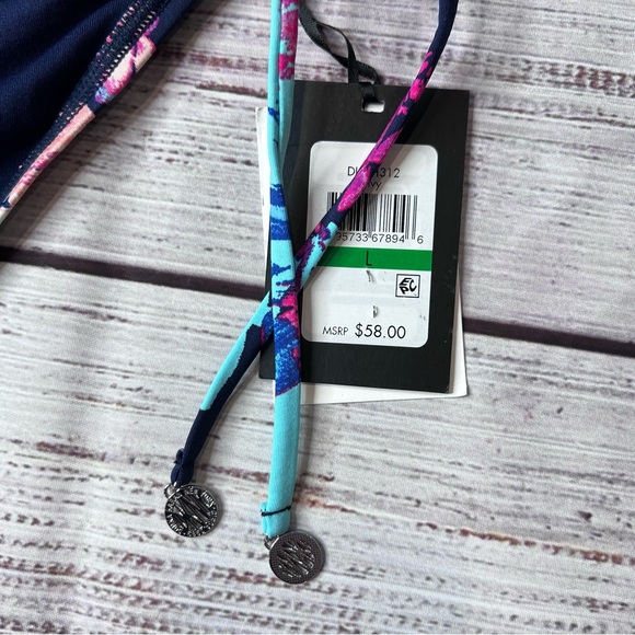 DKNY Floral Bikini Swim Bottom Navy - Picture 4 of 6